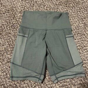 Aerie Army Green Biker Shorts